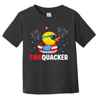 4th Of July Duck Firequacker Patriotic Fourth Of July Funny Toddler T-Shirt