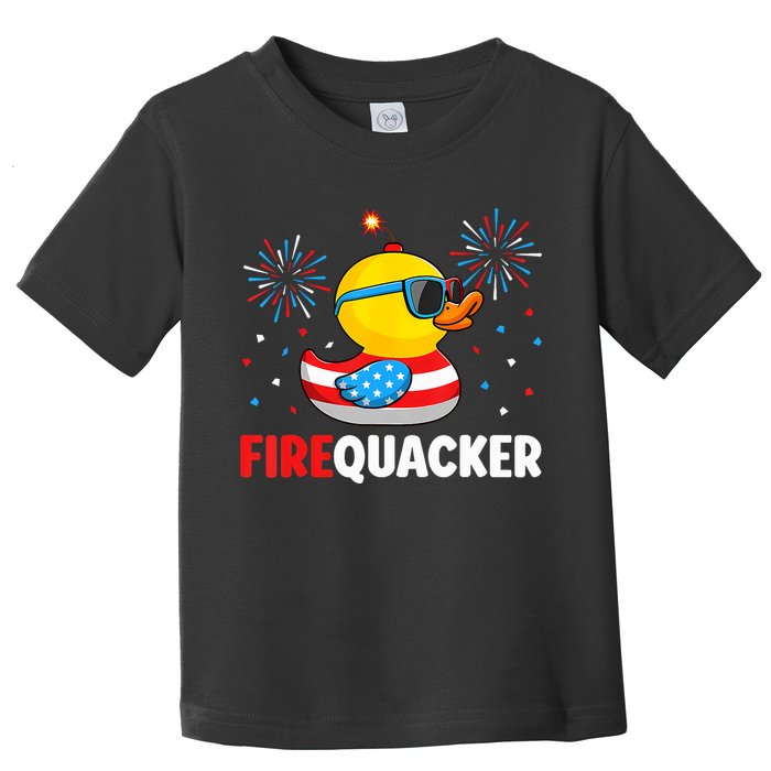 4th Of July Duck Firequacker Patriotic Fourth Of July Funny Toddler T-Shirt