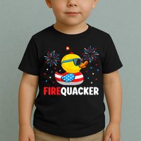 4th Of July Duck Firequacker Patriotic Fourth Of July Funny Toddler T-Shirt