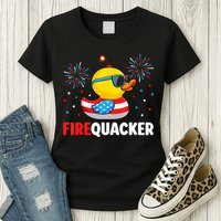 4th Of July Duck Firequacker Patriotic Fourth Of July Funny Womens T-Shirt