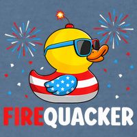 4th Of July Duck Firequacker Patriotic Fourth Of July Funny Garment-Dyed Sweatshirt