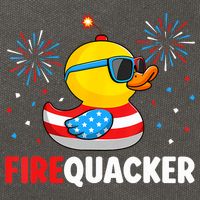 4th Of July Duck Firequacker Patriotic Fourth Of July Funny Cotton Canvas Backpack