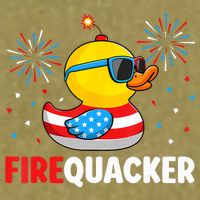 4th Of July Duck Firequacker Patriotic Fourth Of July Funny Garment-Dyed Women's Muscle Tee