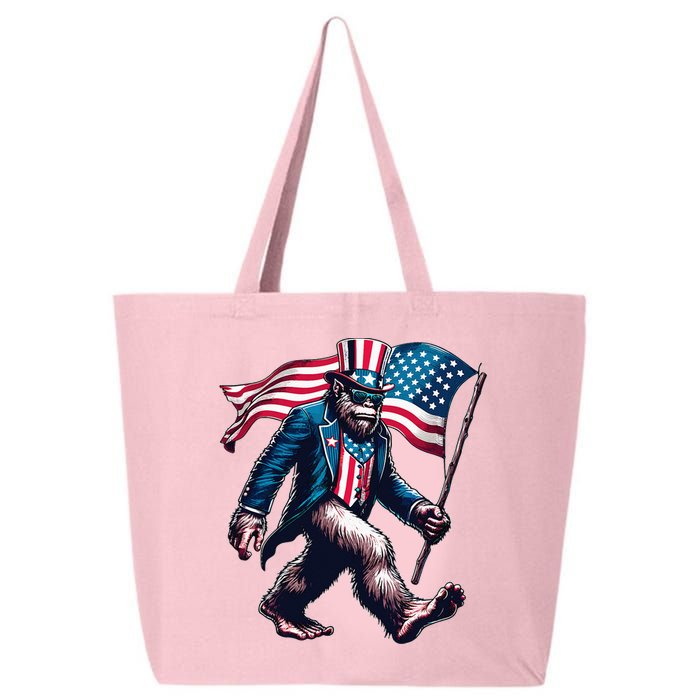 4th Of July Bigfoot Sasquatch American Flag Usa 25L Jumbo Tote