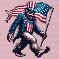 4th Of July Bigfoot Sasquatch American Flag Usa 25L Jumbo Tote