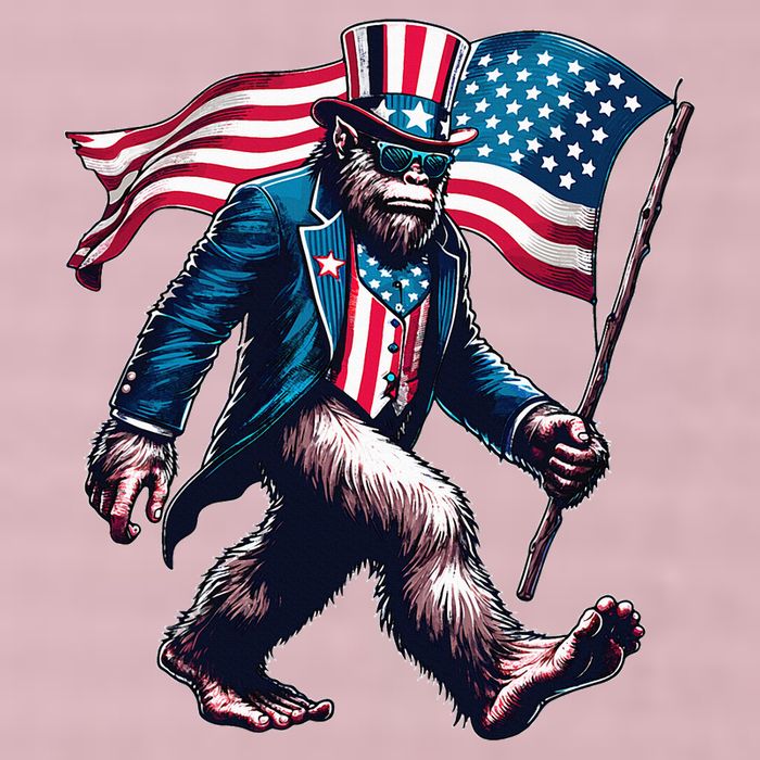 4th Of July Bigfoot Sasquatch American Flag Usa 25L Jumbo Tote