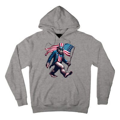 4th Of July Bigfoot Sasquatch American Flag Usa Tall Hoodie