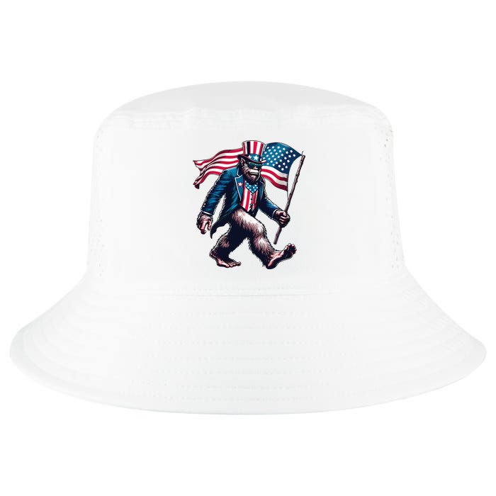 4th Of July Bigfoot Sasquatch American Flag Usa Cool Comfort Performance Bucket Hat