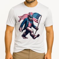 4th Of July Bigfoot Sasquatch American Flag Usa Cooling Performance Crew T-Shirt