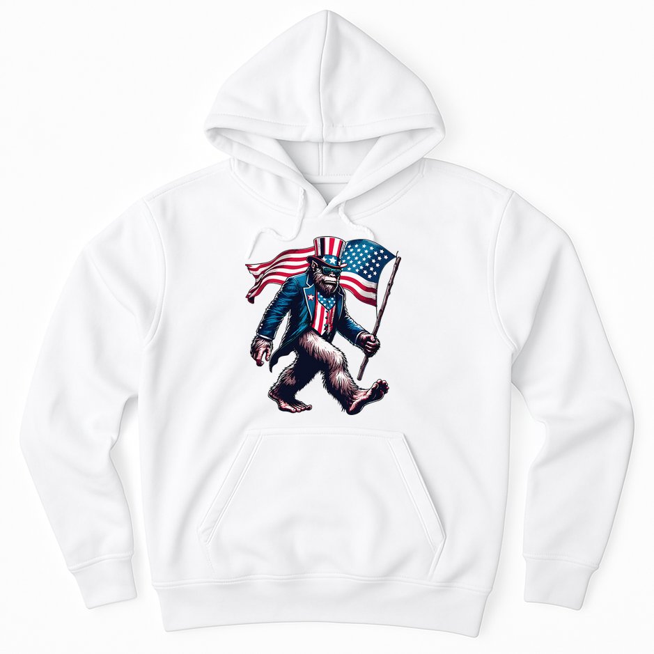 4th Of July Bigfoot Sasquatch American Flag Usa Hoodie