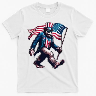 4th Of July Bigfoot Sasquatch American Flag Usa T-Shirt