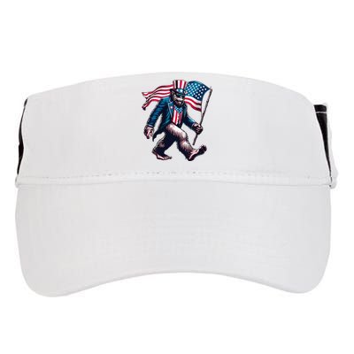 4th Of July Bigfoot Sasquatch American Flag Usa Adult Drive Performance Visor