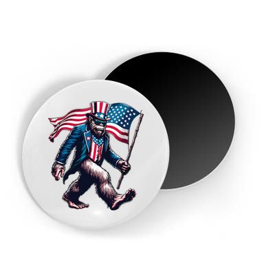 4th Of July Bigfoot Sasquatch American Flag Usa Magnet
