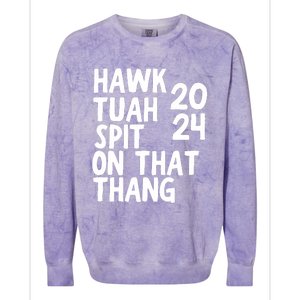 4th Of July Patriotic Usa Hawk Tuah Spit On That Thing Colorblast Crewneck Sweatshirt