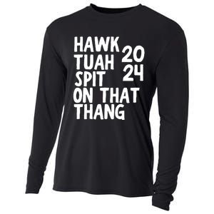 4th Of July Patriotic Usa Hawk Tuah Spit On That Thing Cooling Performance Long Sleeve Crew