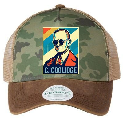4th Of July Calvin Coolidge President Retro Patriotic Legacy Tie Dye Trucker Hat
