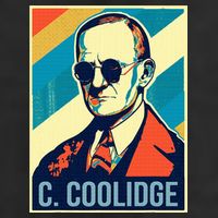4th Of July Calvin Coolidge President Retro Patriotic 7 Panel Mesh Trucker Snapback Hat