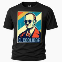 4th Of July Calvin Coolidge President Retro Patriotic Cooling Performance Crew T-Shirt