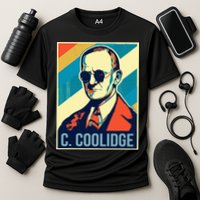 4th Of July Calvin Coolidge President Retro Patriotic Cooling Performance Crew T-Shirt