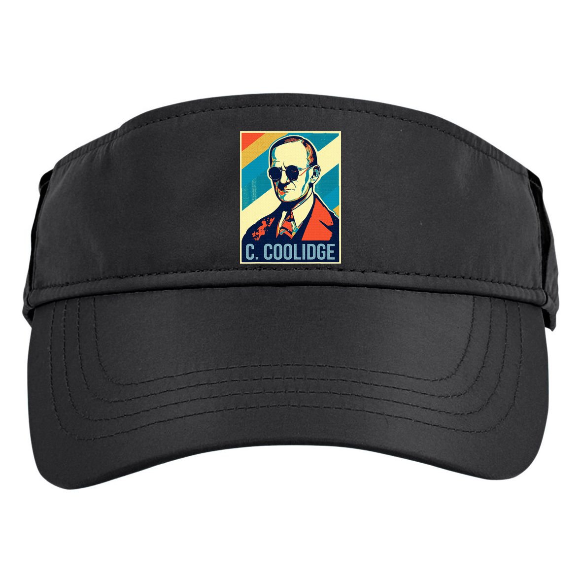 4th Of July Calvin Coolidge President Retro Patriotic Adult Drive Performance Visor