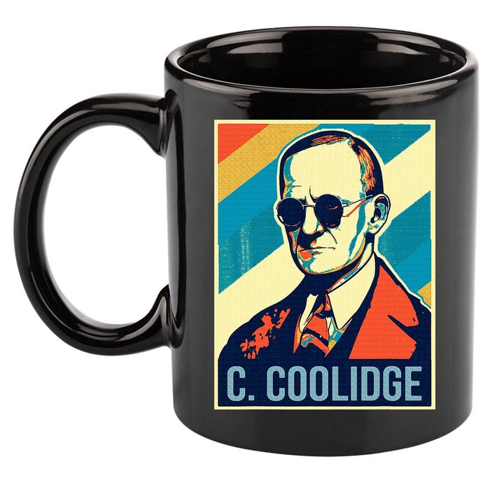 4th Of July Calvin Coolidge President Retro Patriotic 11oz C Handle Ceramic Mug