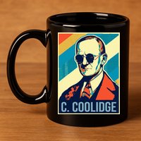 4th Of July Calvin Coolidge President Retro Patriotic 11oz C Handle Ceramic Mug