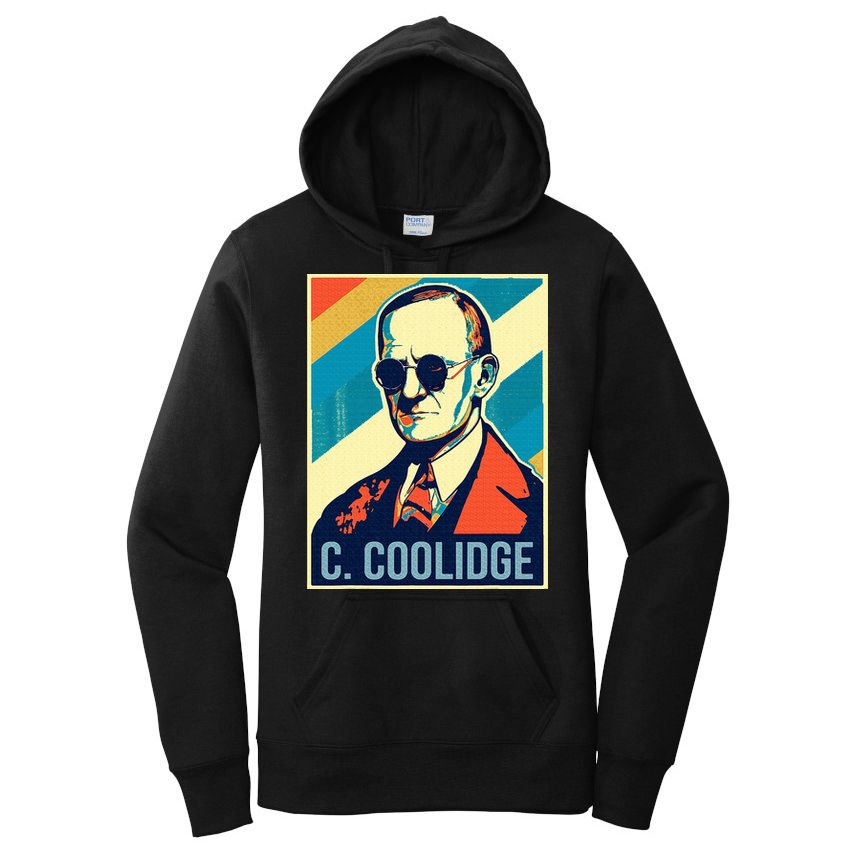 4th Of July Calvin Coolidge President Retro Patriotic Women's Pullover Hoodie