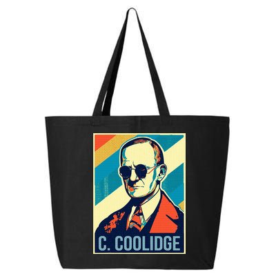 4th Of July Calvin Coolidge President Retro Patriotic 25L Jumbo Tote