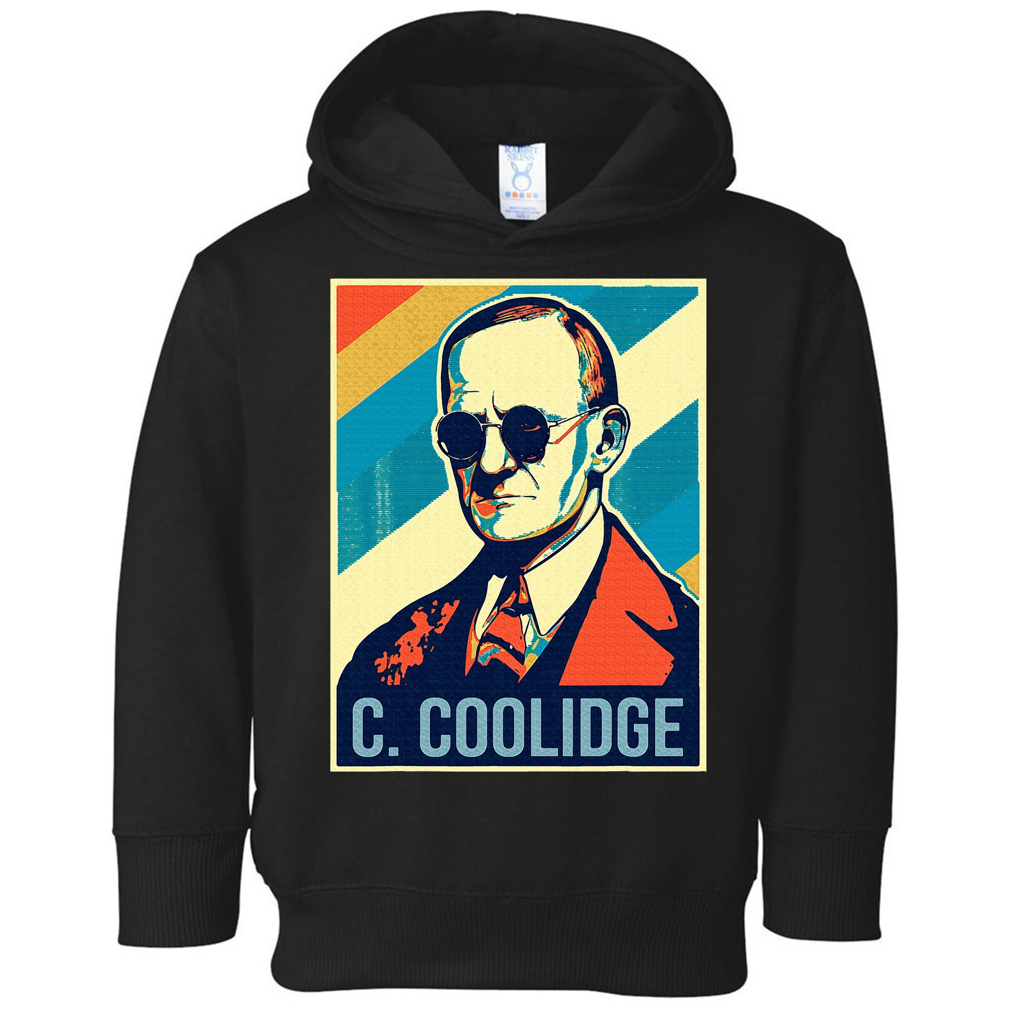 4th Of July Calvin Coolidge President Retro Patriotic Toddler Hoodie