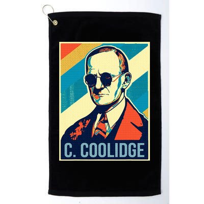 4th Of July Calvin Coolidge President Retro Patriotic Golf Towel
