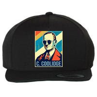 4th Of July Calvin Coolidge President Retro Patriotic Wool Snapback Cap