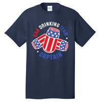 4th Of July Beer Can Flag Design USA Drinking Team Tees Tall T-Shirt