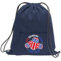 4th Of July Beer Can Flag Design USA Drinking Team Tees Sweatshirt Cinch Pack Bag