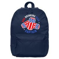 4th Of July Beer Can Flag Design USA Drinking Team Tees 16 in Basic Backpack