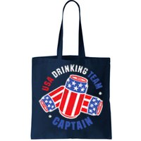 4th Of July Beer Can Flag Design USA Drinking Team Tees Tote Bag