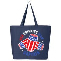 4th Of July Beer Can Flag Design USA Drinking Team Tees 25L Jumbo Tote