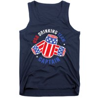 4th Of July Beer Can Flag Design USA Drinking Team Tees Tank Top