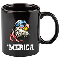 4th Of July Merica Usa Flag Bald Eagle Patriotic Veteran 11oz C Handle Ceramic Mug