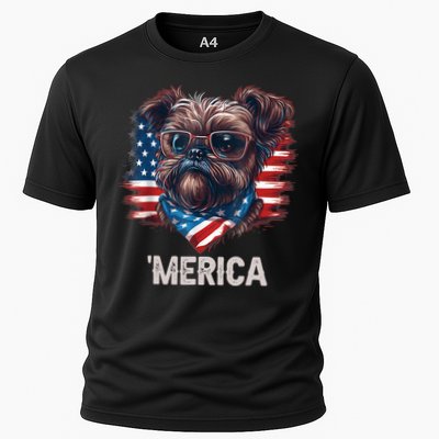 4th Of July Patriotic Brussels Griffon Dog Merica Performance Shirt
