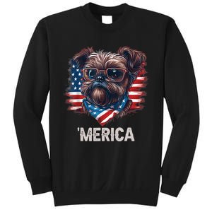 4th Of July Patriotic Brussels Griffon Dog Merica Sweatshirt