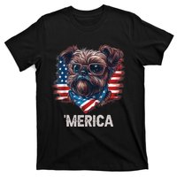 4th Of July Patriotic Brussels Griffon Dog Merica T-Shirt