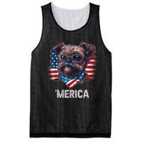 4th Of July Patriotic Brussels Griffon Dog Merica Mesh Reversible Basketball Jersey Tank