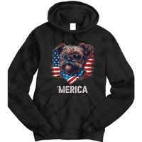 4th Of July Patriotic Brussels Griffon Dog Merica Tie Dye Hoodie