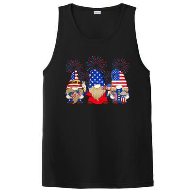 4th Of July Funny Gnomes American Flag Gnome Squad Cousin Funny Gift PosiCharge Competitor Tank