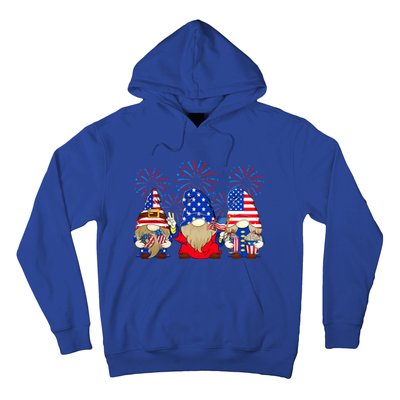 4th Of July Funny Gnomes American Flag Gnome Squad Cousin Funny Gift Hoodie