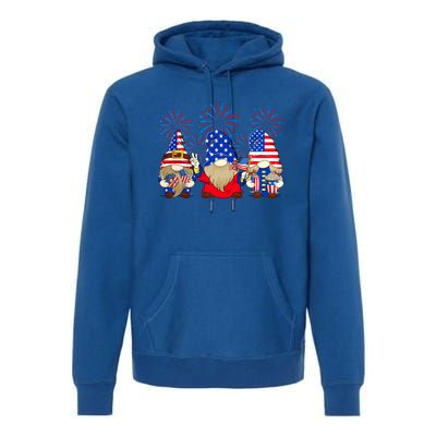 4th Of July Funny Gnomes American Flag Gnome Squad Cousin Funny Gift Premium Hoodie