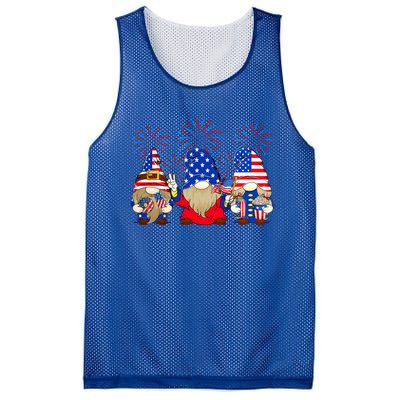 4th Of July Funny Gnomes American Flag Gnome Squad Cousin Funny Gift Mesh Reversible Basketball Jersey Tank