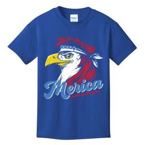 4th Of July Merica Mullet Eagle Independence Day Us Flag Gift Kids T-Shirt