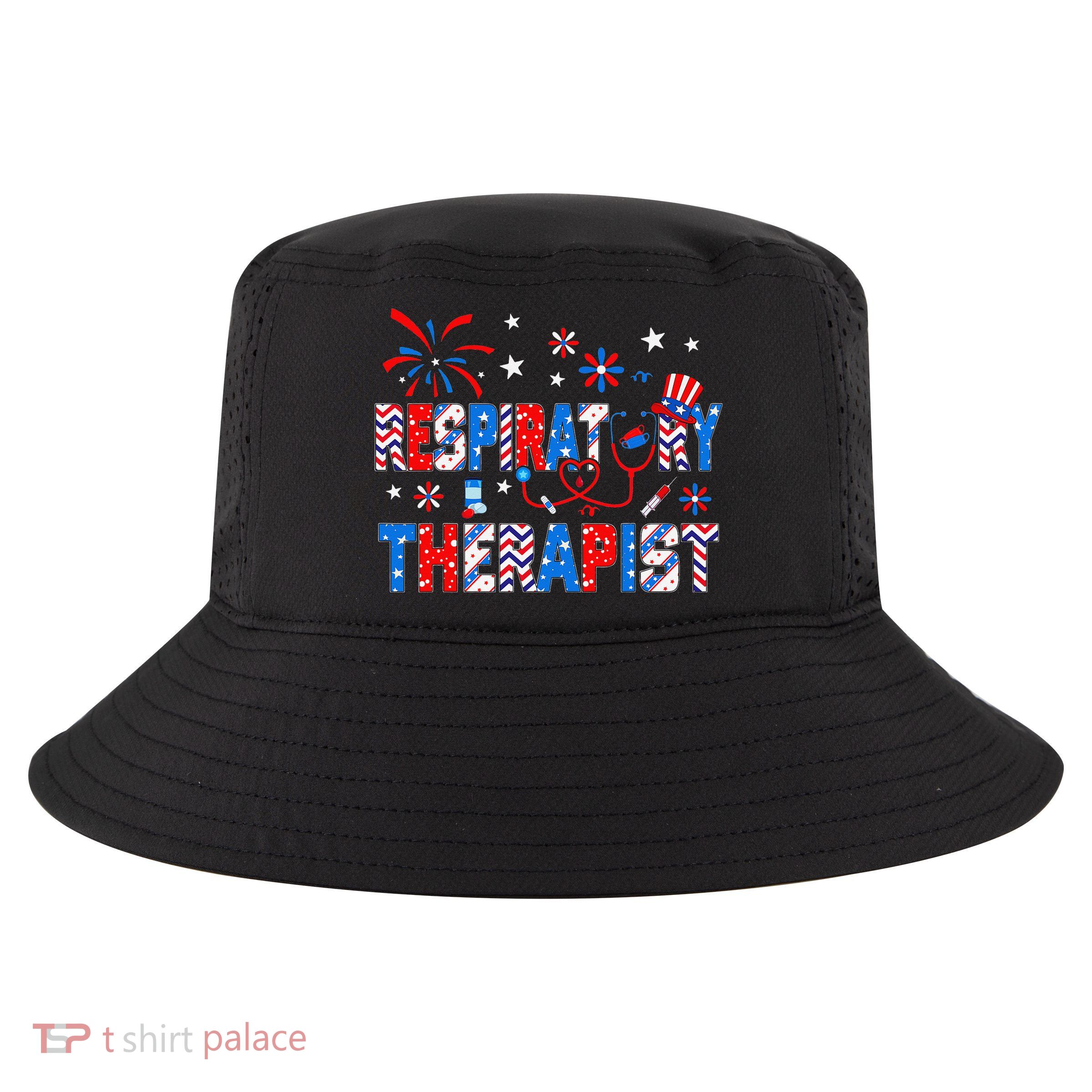 4th Of July For Wo Stethoscope Respiratory Therapist RT Cool Comfort Performance Bucket Hat