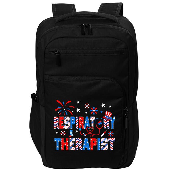 4th Of July For Wo Stethoscope Respiratory Therapist RT Impact Tech Backpack